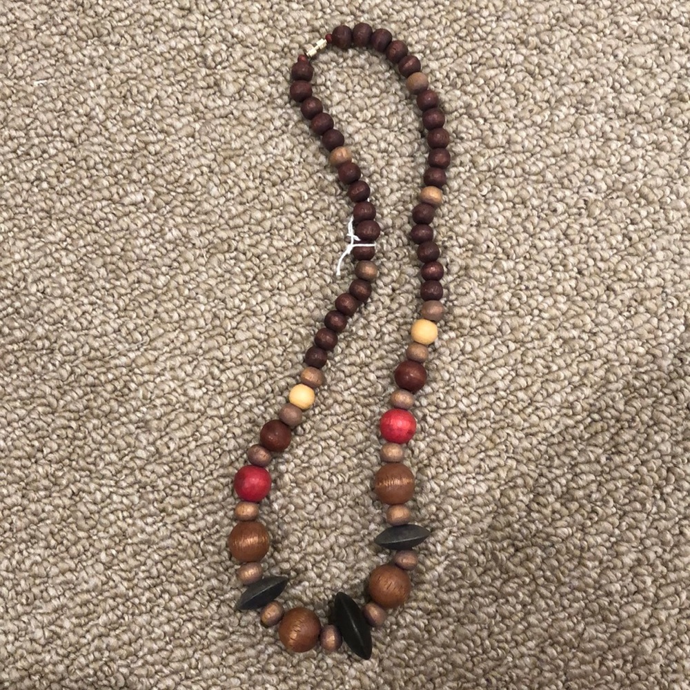 SOLD Wooden bead necklaces